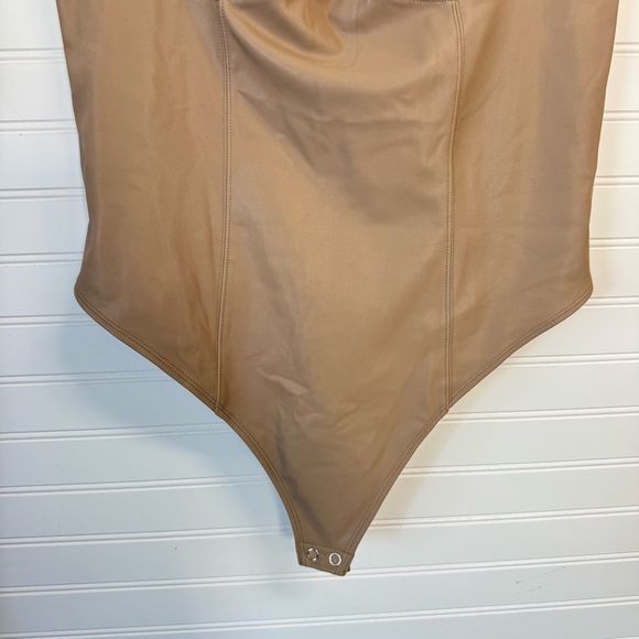 Good American New Women’s Size 5 Pecan Scuba U Neckline Corset Thong Bodysuit - Picture 4 of 11